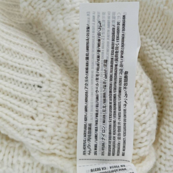 Hollister Womens Cardigan Sweater Cream Long Sleeve Open Front Ribbed M New - Picture 4 of 6